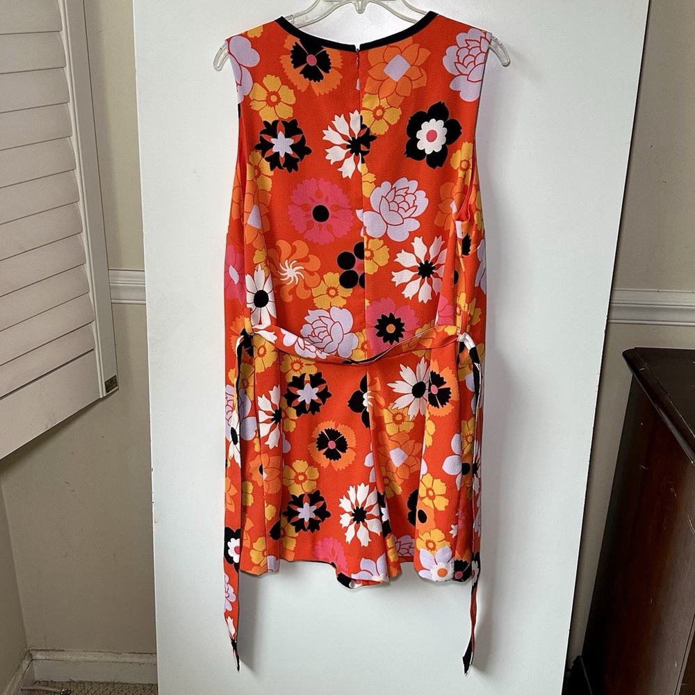 Victoria Beckham for Target Retro Mod Floral Romper Size XL EUC - Picture 5 of 8